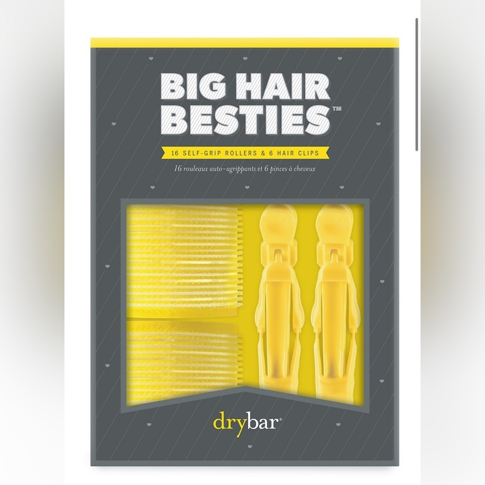 DryBar - Big Hair Besties - 16 Self Grip Rollers & 6 Hair Clips - New in Box🔥